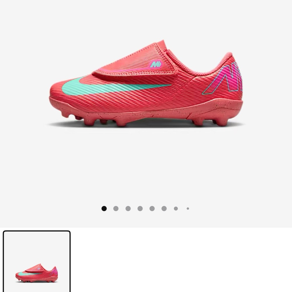 Nike Kids pink and Blue cleats